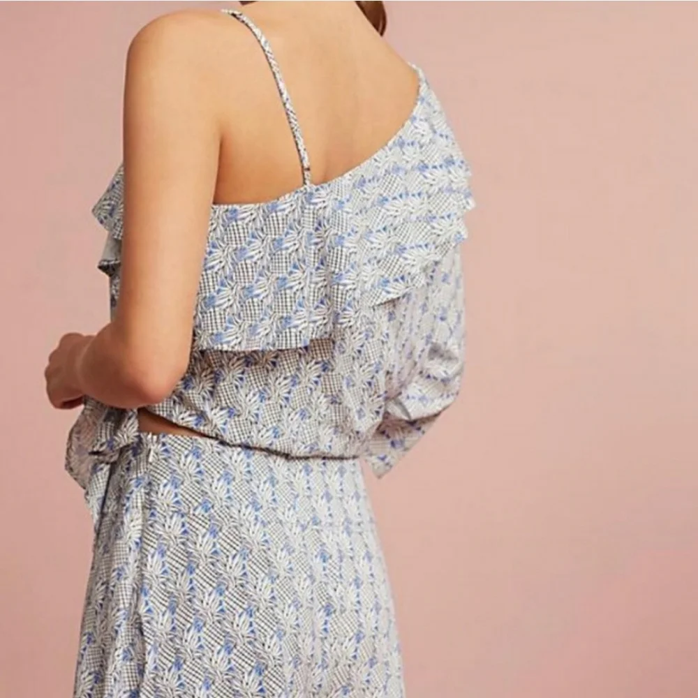 Anthropologie Maeve Imelda Pineapple Ruffle Blouse - Picture 4 of 9
